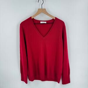 Everlane Red V-Neck Sweater